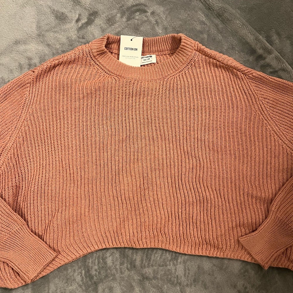 Cotton On cropped wide ribbed sweater